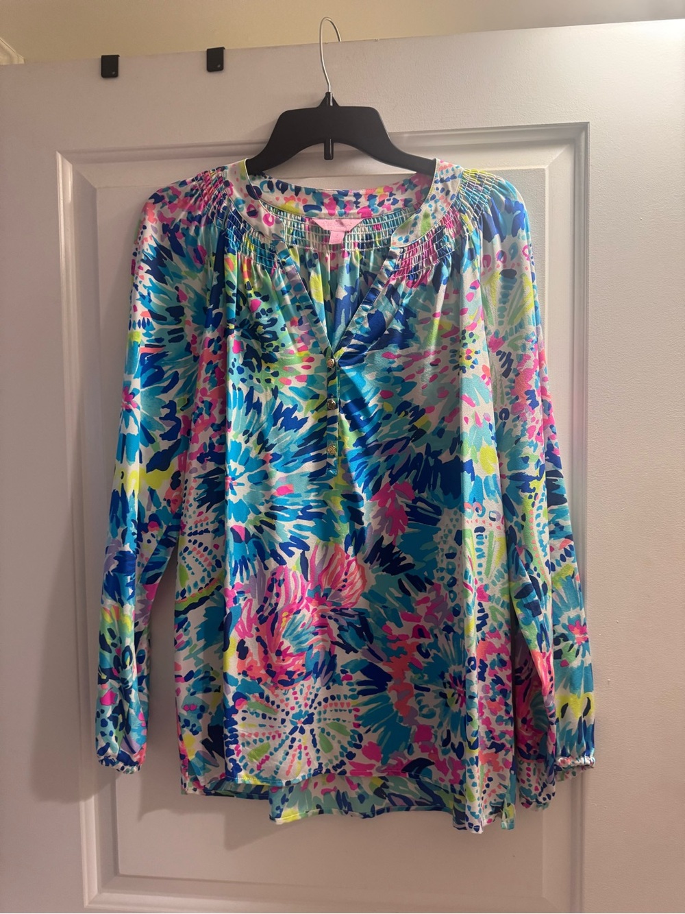 Lilly Pulitzer Elsa silk top Large